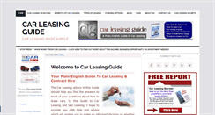 Desktop Screenshot of car-leasing-guide.com